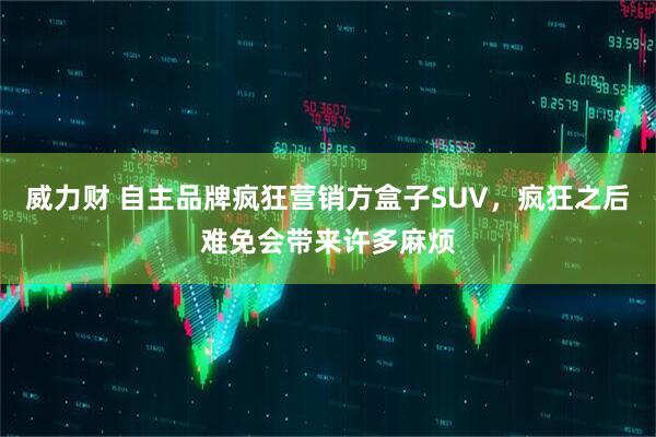 威力财 自主品牌疯狂营销方盒子SUV，疯狂之后难免会带来许多麻烦